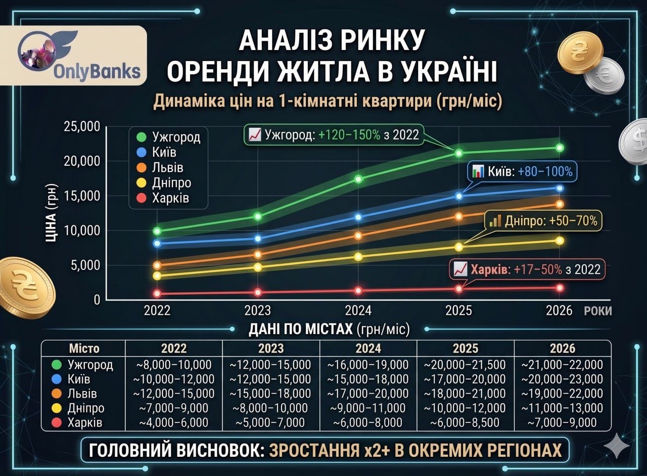 Ринок житла: чому в Ужгороді оренда квартири дорожча, ніж у Києві?