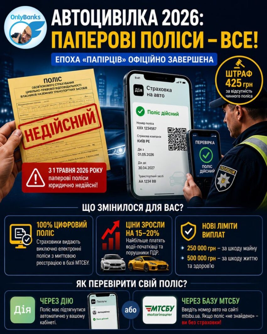 Автоцивілка 2026: епоха «папірців» офіційно завершена