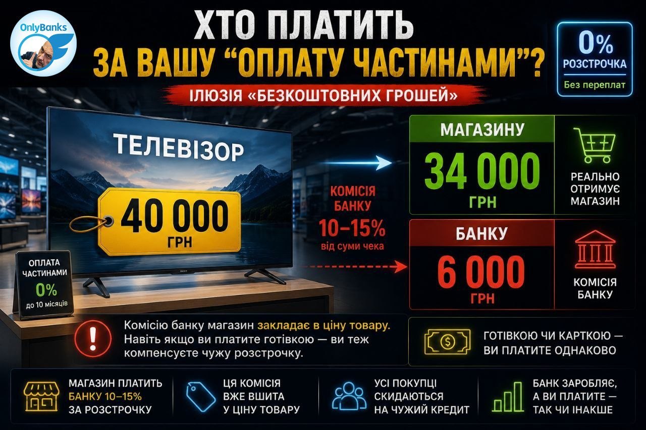 Ілюзія «безкоштовних грошей»: хто насправді сплачує вашу «Оплату частинами»?