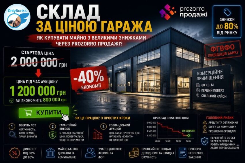Склад за ціною гаража.