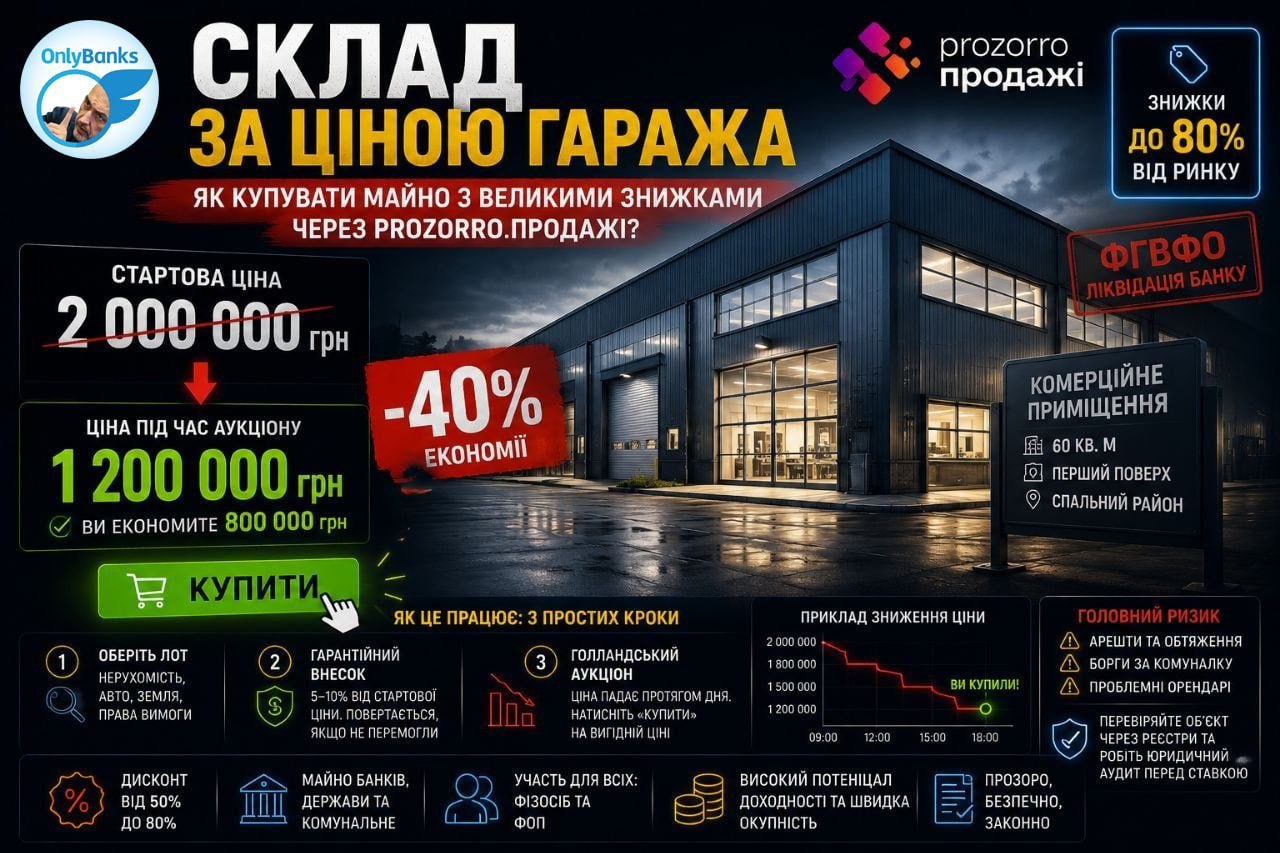 Склад за ціною гаража.