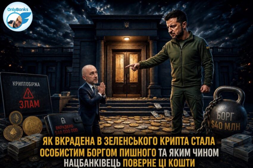 Як вкрадена в Зеленського крипта стала особистим боргом Пишного та яким чином нацбанківець поверне ці кошти
