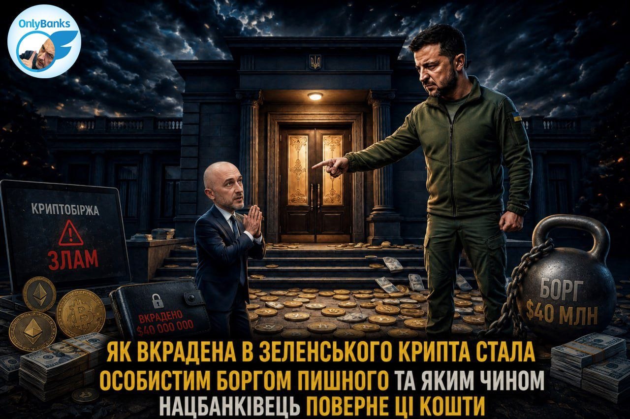 Як вкрадена в Зеленського крипта стала особистим боргом Пишного та яким чином нацбанківець поверне ці кошти