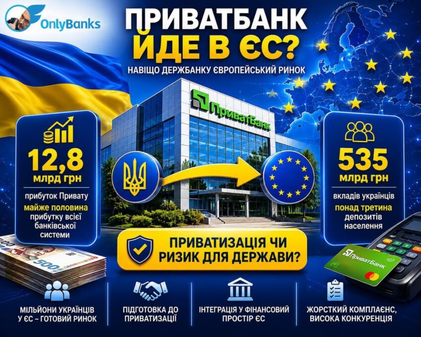 ПриватБанк знову заговорив про Європу: навіщо держбанку вихід у ЄС