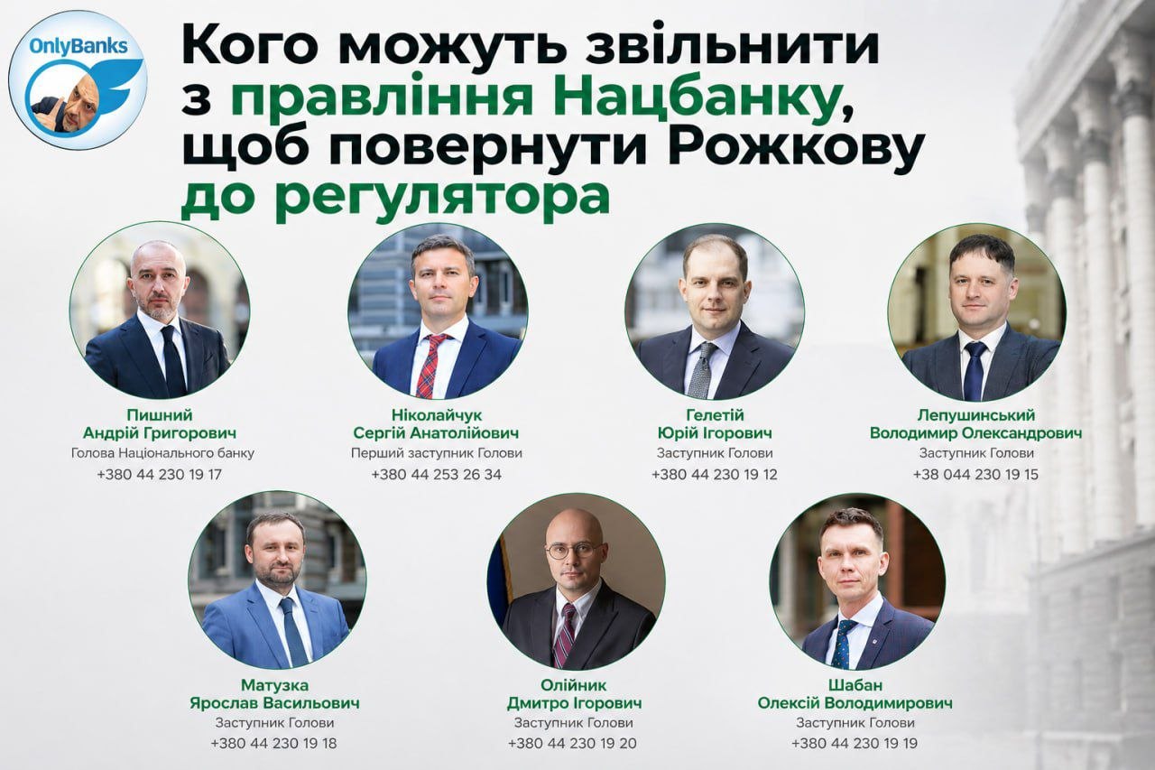 Кого можуть звільнити з правління Нацбанку, щоб повернути Рожкову до регулятора