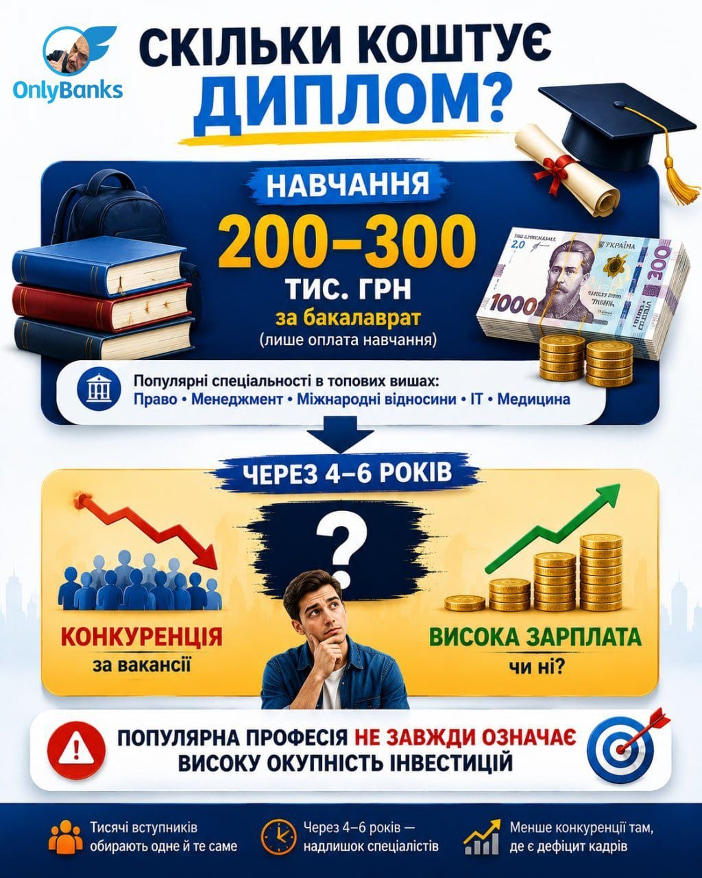 Куди йдуть абітурієнти, туди завтра підуть і зарплати