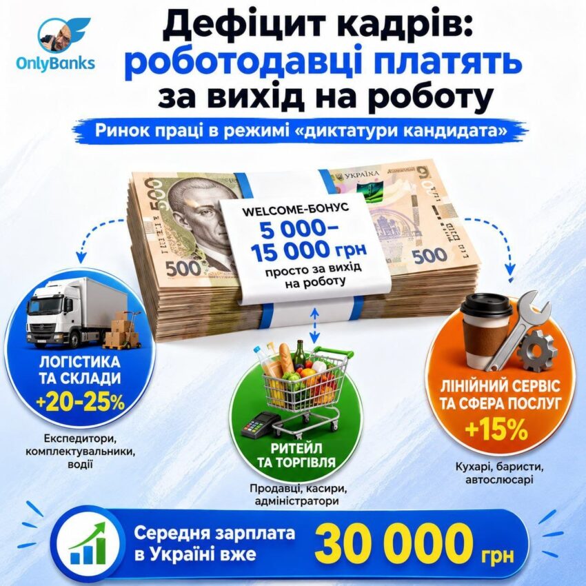 Епоха дефіциту кадрів: у яких сферах зараз найбільше зросли зарплати та що таке «підйомні» за працевлаштування?