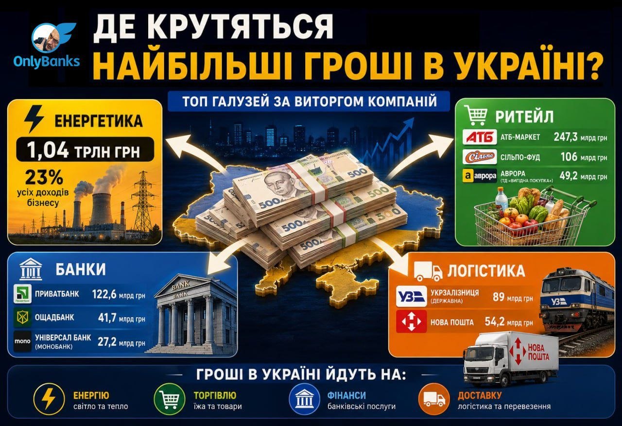Де крутяться найбільші гроші в Україні?