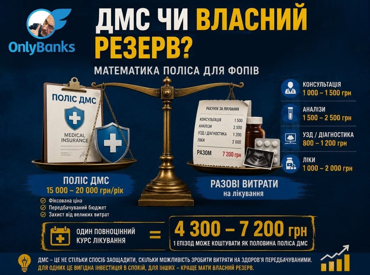 Індивідуальне медстрахування: математика поліса для ФОПів