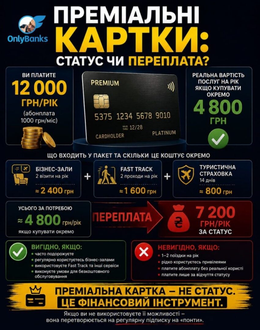 Преміальні картки: статусний інструмент чи фінансовий податок на «понти»?
