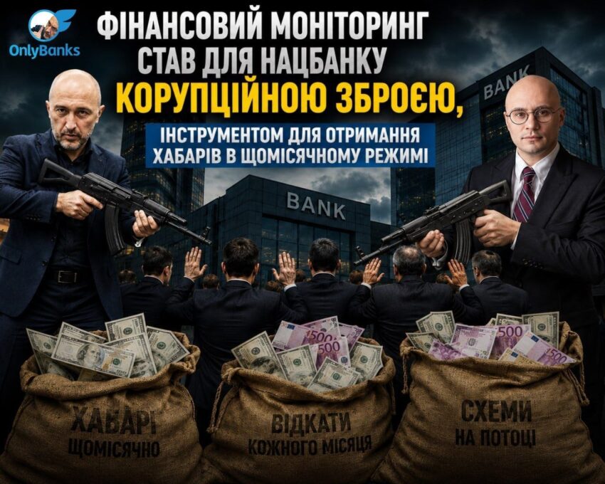 Фінансовий моніторинг став для Нацбанку корупційною зброєю, інструментом для отримання хабарів у щомісячному режимі