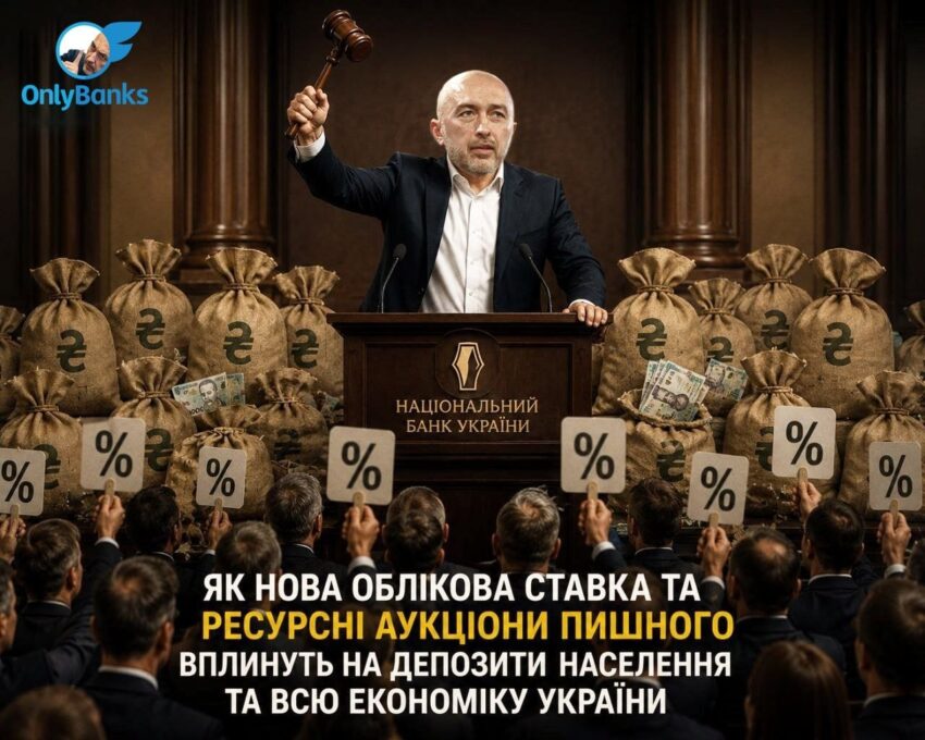 Як нова облікова ставка та ресурсні аукціони Пишного вплинуть на депозити населення та всю економіку України