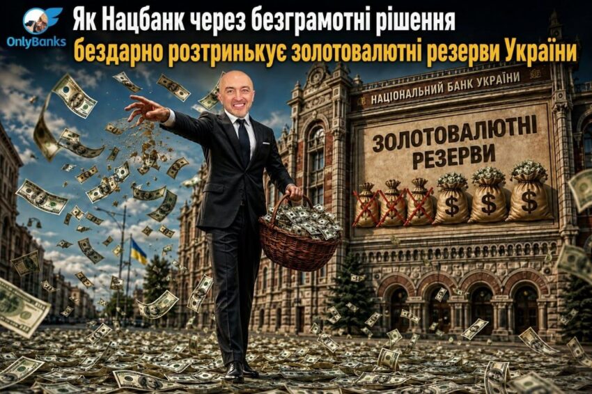 Як Нацбанк через безграмотні рішення бездарно розтринькує золотовалютні резерви України