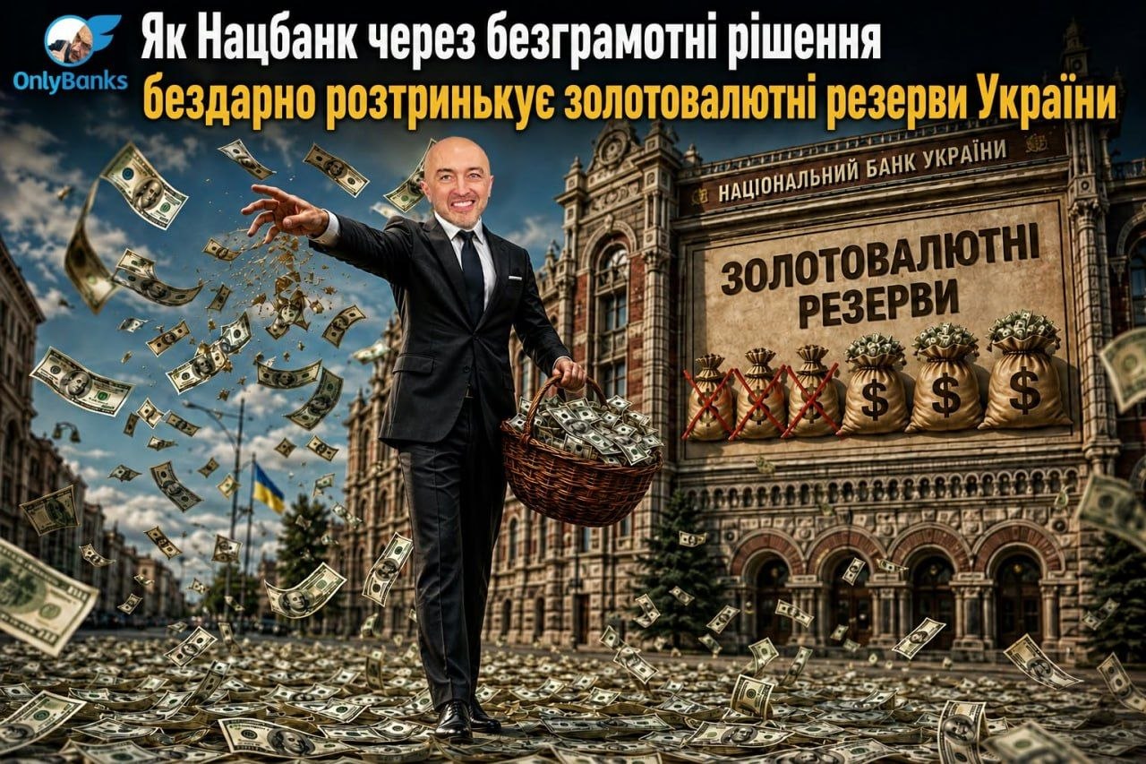 Як Нацбанк через безграмотні рішення бездарно розтринькує золотовалютні резерви України