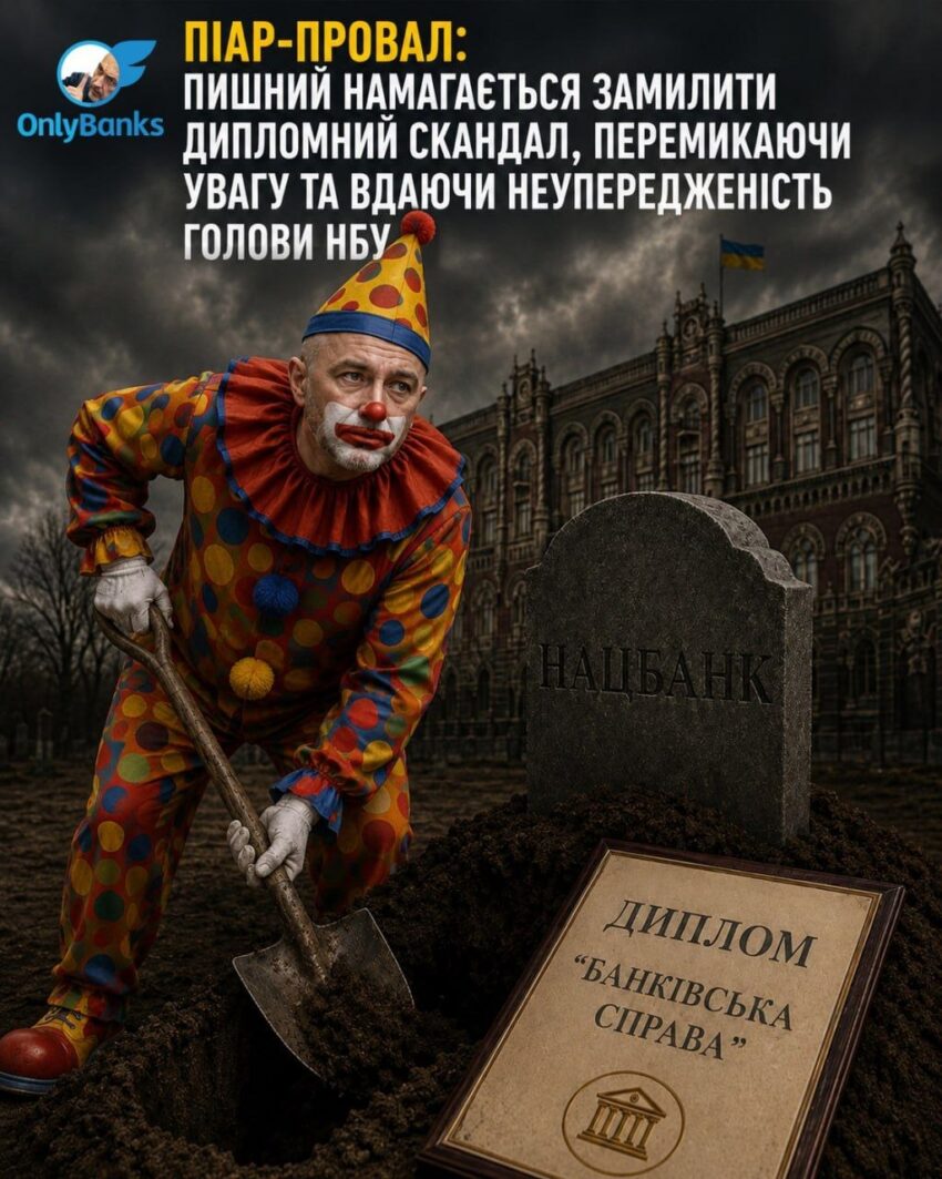 Піар-провал: Пишний намагається замилити дипломний скандал, перемикаючи увагу та вдаючи неупередженість голови НБУ