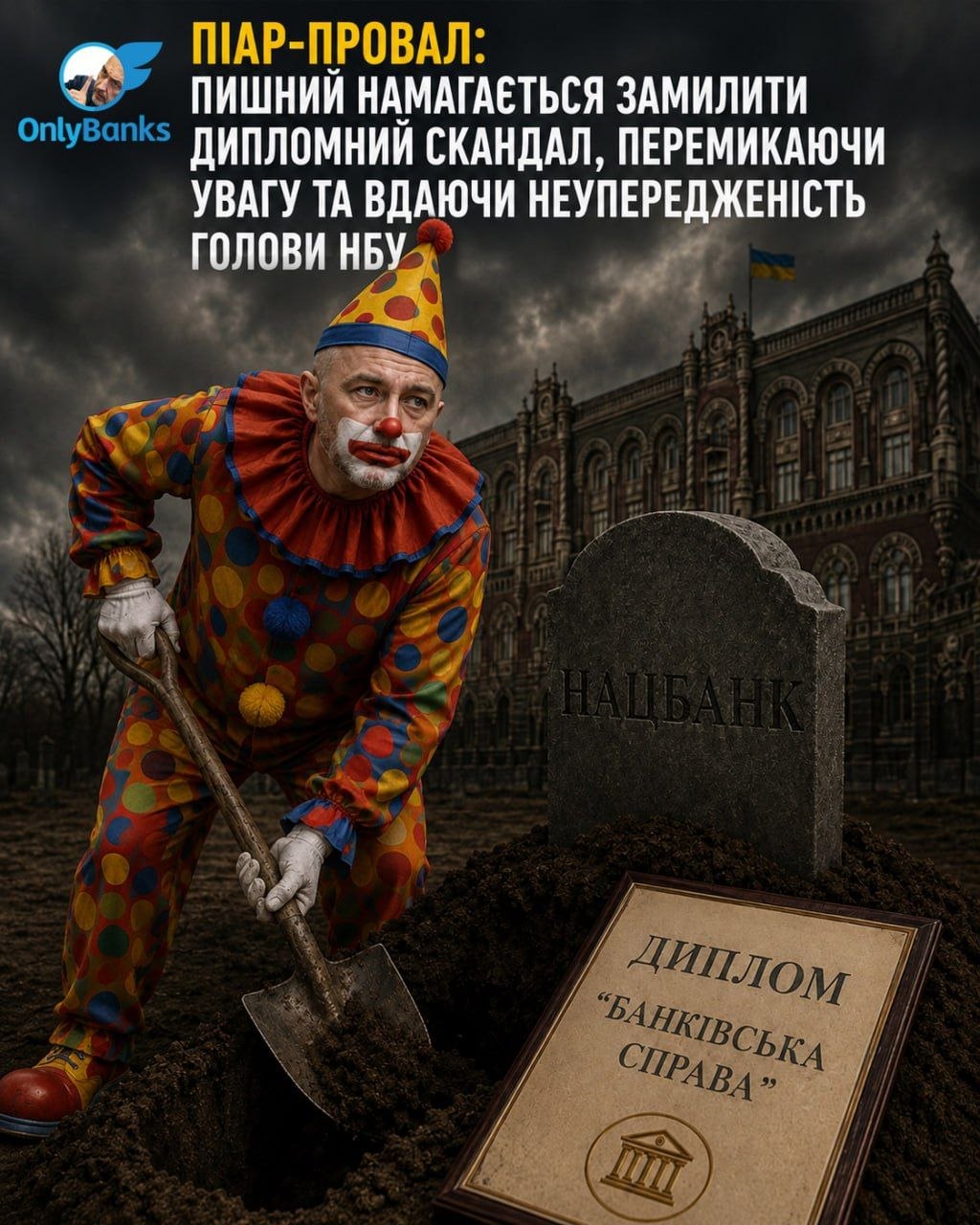 Піар-провал: Пишний намагається замилити дипломний скандал, перемикаючи увагу та вдаючи неупередженість голови НБУ
