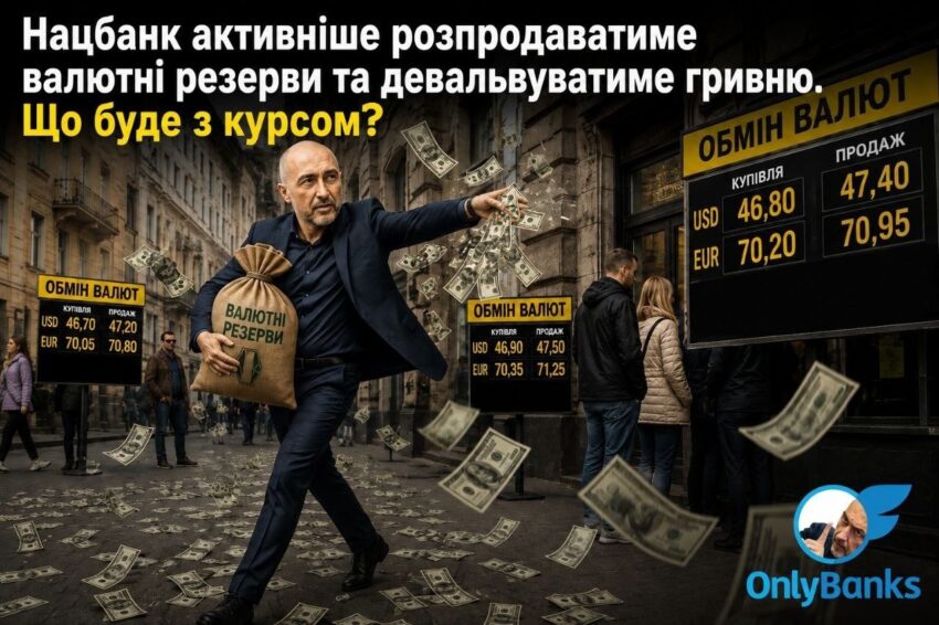 Нацбанк активніше розпродаватиме валютні резерви та девальвуватиме гривню.