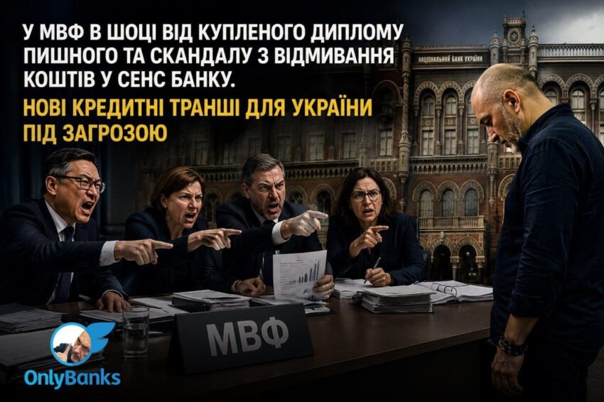 У МВФ у шоці від купленого диплома Пишного та скандалу з відмиванням коштів у Сенс Банку.