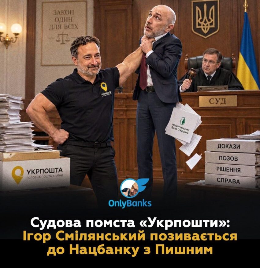 Судова помста «Укрпошти»: Ігор Смілянський позивається до Нацбанку з Пишним