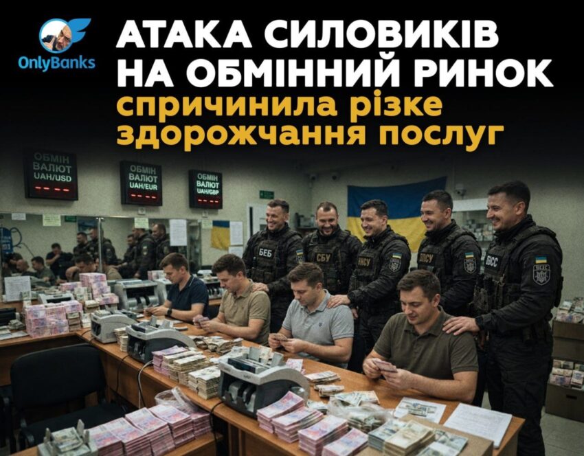 Атака силовиків на обмінний ринок спричинила різке подорожчання послуг