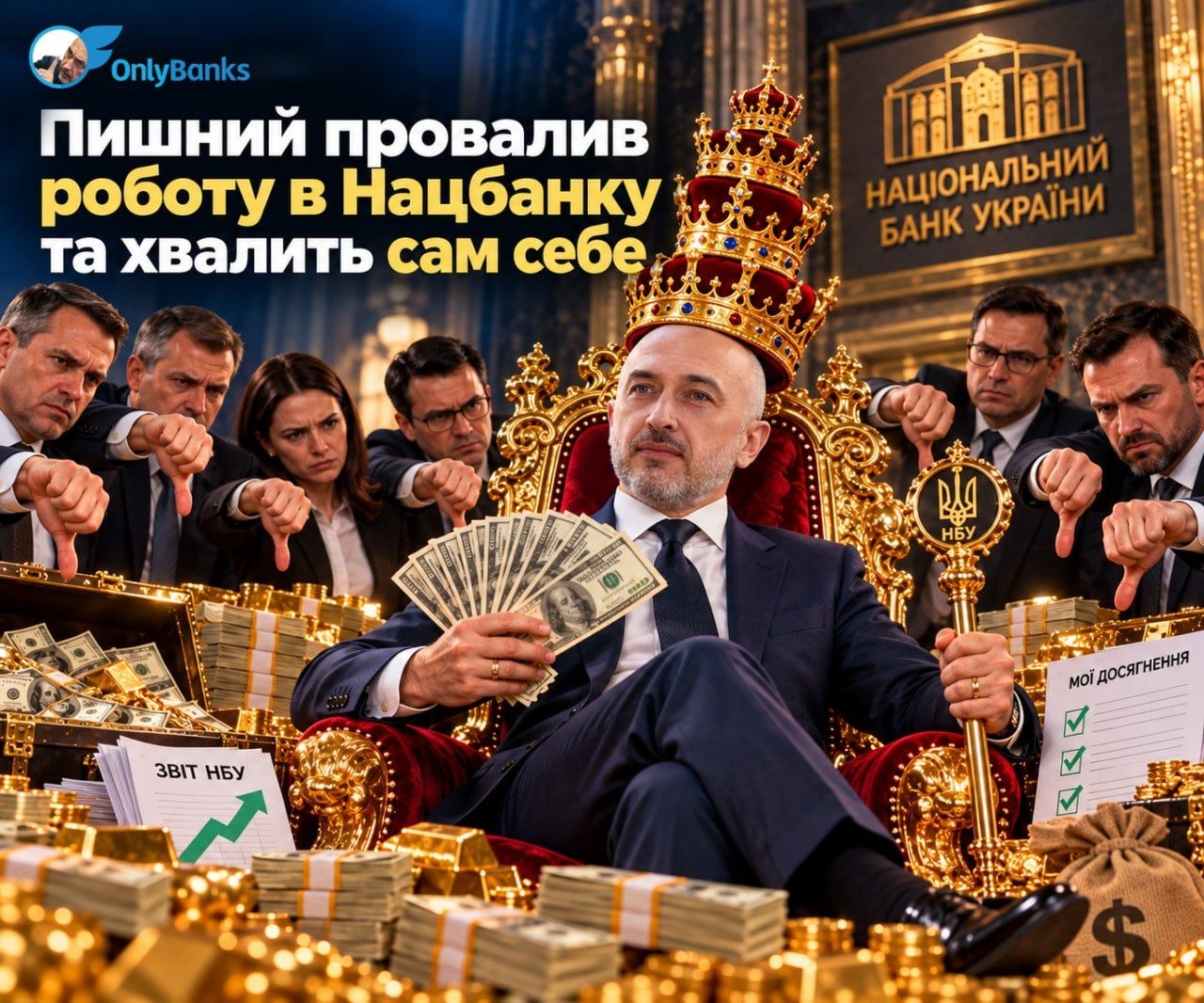 Пишний провалив роботу в Нацбанку та хвалить сам себе